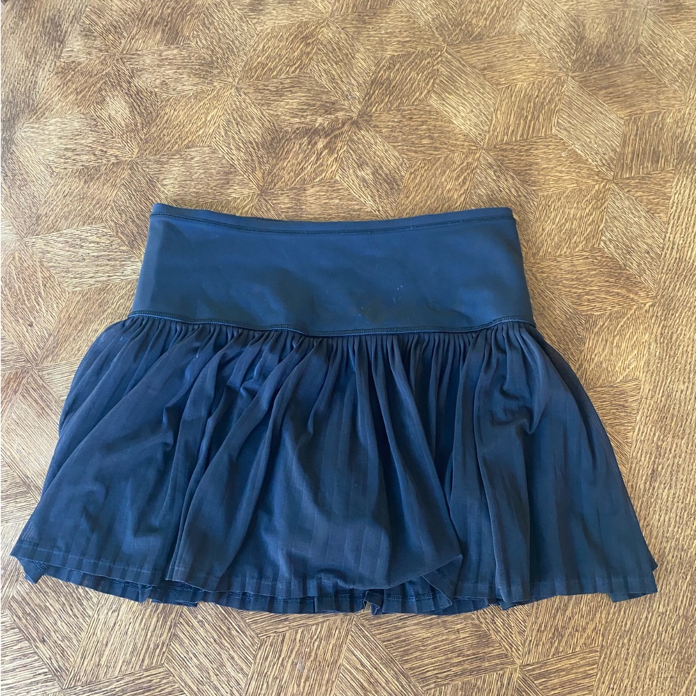 Athleta Black Mesh Tennis Skirt